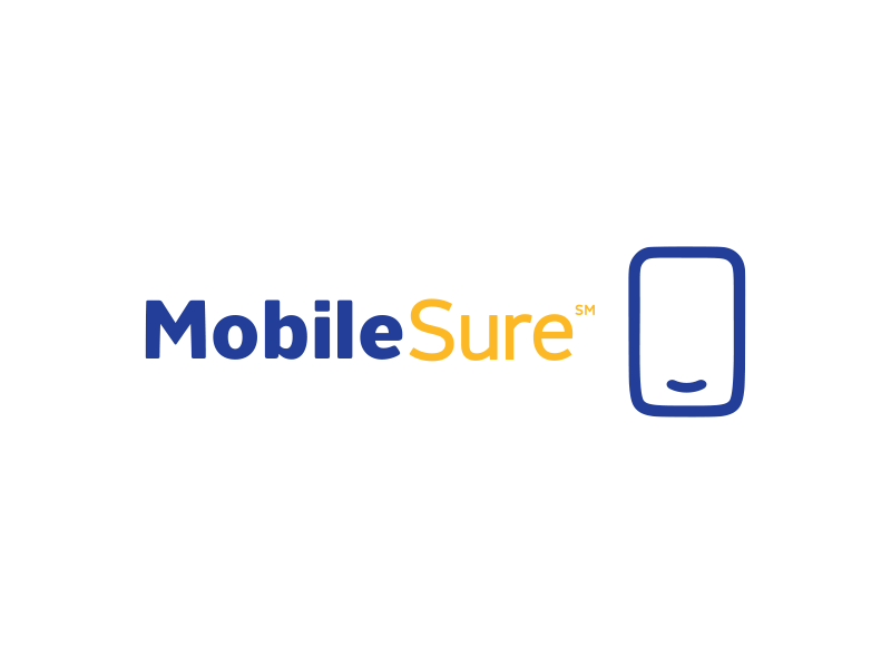 mobile sure logo design